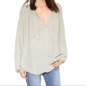Raquel Allegra shirred blouse Sz 1